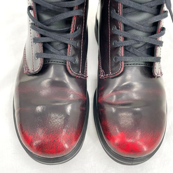 Blundstone 2220 Boots Bordeaux Brush Lace Up Chelsea Red Black Shoes Size AU 4.5 - Picture 7 of 13